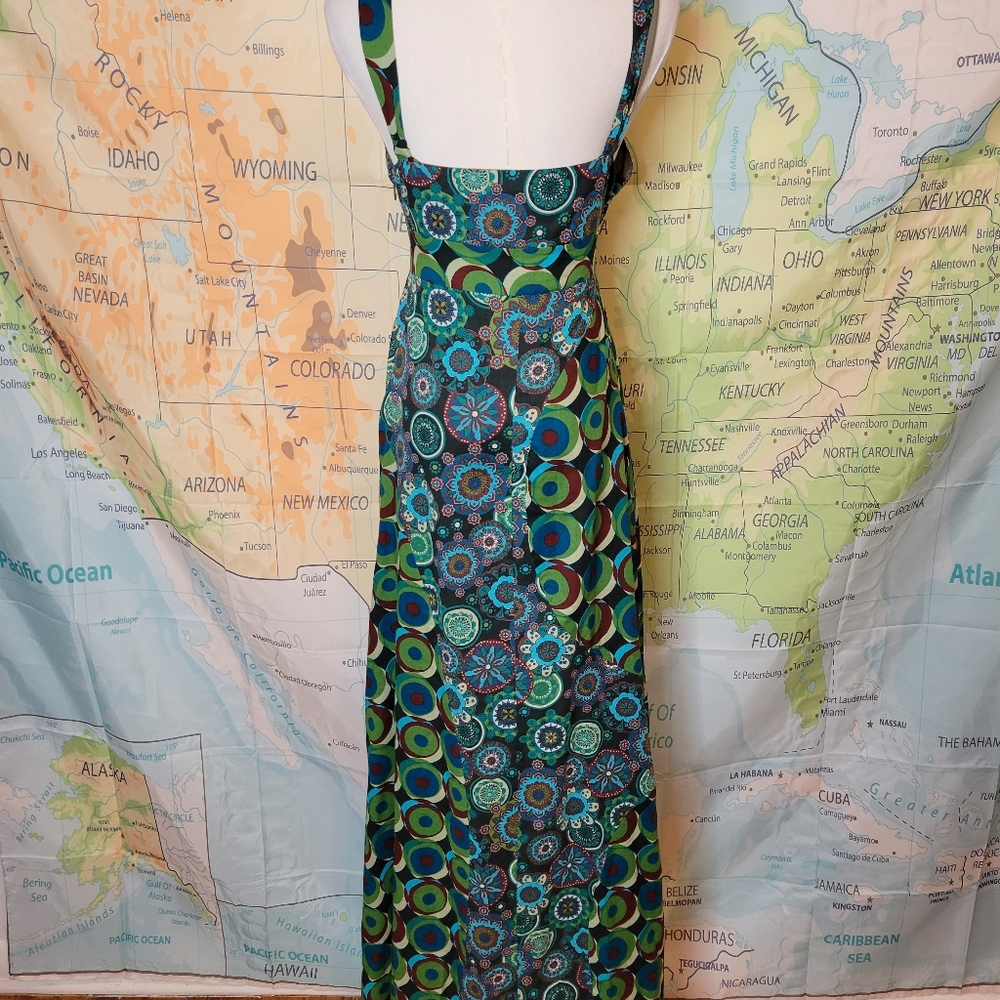 Promod Blue And Green Maxi Dress - Picture 6 of 13